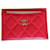 Chanel Kartenhalter Rot Leder  ref.1228136