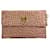 MCM Pochette Clutch Case Bolsa de cosméticos pequena bolsa com aparência de réptil rosa velho  ref.1228155