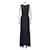 Full length evening gown with lace inserts by Vera Wang Grey Polyester  ref.1228159
