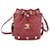MCM Leather Bucket Small Bucket Bag Shoulder Bag Dark Red Quilted  ref.1228168