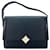 MCM Vintage Leather Shoulder Bag Handbag Bag Dark Blue Satchel Logo  ref.1228183