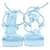 Bottega Veneta Sandálias com amarração no tornozelo com nó azul claro Couro  ref.1228211