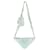 Türkisfarbene, dreieckige, mit Kristallen verzierte Umhängetasche von Prada Leder  ref.1228216