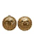 Goldene Chanel CC-Ohrclips Vergoldet  ref.1228240