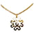 Goldfarbene Halskette mit Chanel-CC-Anhänger Golden Gelbes Gold  ref.1228242