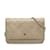 Wallet On Chain Carteira Chanel Clássica Dourada em Bolsa Crossbody com Corrente Dourado Couro  ref.1228244