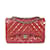 Borsa a tracolla con patta rosa Chanel Jumbo classica foderata in vernice Pelle  ref.1228249