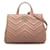 Bolsa Gucci Média GG Marmont Matelassê Rosa Couro  ref.1228266