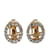 Gold Dior Rhinestone Clip-On Earrings Golden  ref.1228268