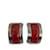Hermès Pendientes de clip de esmalte rojo Hermes Roja Metal  ref.1228270