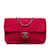 Bolsa de ombro com aba única costurada em camurça média acolchoada rosa Chanel Couro  ref.1228306