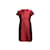 Robe à manches courtes en satin rouge Burberry Taille US 4 Synthétique  ref.1228343