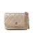 Wallet On Chain Portefeuille Chanel Mini CC en cuir d'agneau doré sur chaîne  ref.1228364