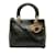 Bolsa Dior Cannage Lady Dior preta em pele de cordeiro média preta Preto Couro  ref.1228370
