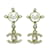 Orecchini pendenti Chanel in oro con perle finte e strass con logo CC push back D'oro  ref.1228375