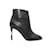 Tamanho preto Chanel Cap-Toe Faux Pearl com detalhes em botas de tornozelo 39 Couro  ref.1228399