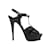 Black Yves Saint Laurent Platform Sandals Size 39 Leather  ref.1228404