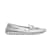Silberne Louis Vuitton Metallic-Leder-Fahrer-Loafer-Größe 39  ref.1228419