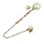 Goldene Dior-Ohrmanschette mit künstlichen Perlen und Kristallen von J'Adior  ref.1228470