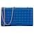 MCM Leder Crossbody Wallet Bag Blau Clutch Umhängetasche Geldbörse Etui  ref.1228550