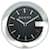 Reloj de mesa GUCCI Reloj de mesa con logo negro plateado Diseño Gucci con reloj en caja  ref.1228553