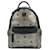 MCM Stark Backpack X - Petit sac à dos argenté avec logo métallisé imprimé  ref.1228562