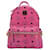 MCM Stark Backpack X - Zaino piccolo Borsa con stampa logo rosa  ref.1228565