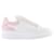 Oversized Hybrid Sneakers - Alexander McQueen - Leather - White/pink Pony-style calfskin  ref.1228643