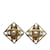 Chanel CC Square Pearl Clip On Earrings Golden Metal  ref.1228718