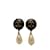 Chanel CC Pearl Dangle Earrings Golden Metal  ref.1228732