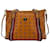 MCM Shoulder Bag Handle Bag Medium Shopper Bag Crossbody Bag Stripe Logo Cognac  ref.1228749