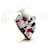 GIVENCHY Bandana Foulard Femme Foulard Coton Violet Rose Blanc Fleurs Logo Vintage Multicolore  ref.1228766