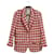 Sandro Vestes Coton Tweed Blanc Rouge  ref.1228775