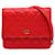 Wallet On Chain Chanel Red CC Caviar Square Wallet an Kette Rot Leder  ref.1228793