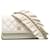 Wallet On Chain Carteira Chanel White Romance em pele de cordeiro com corrente Branco Couro  ref.1228826