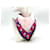 Lenço bandana MCM feminino algodão rosa roxo branco com estampa de logotipo  ref.1228900
