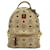 MCM Stark Backpack X - Petit sac à dos ivoire avec logo imprimé  ref.1228910