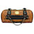 MCM Papillon handbag bag handle bag cognac brown reptile look logo print  ref.1228922