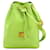 Borsa a tracolla borsa a secchiello verde chiaro in pelle vintage MCM  ref.1228930