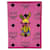 MCM Estuche rosa con estampado de conejo Tarjetas de crédito Tarjetero Monedero Tarjetas de identificación  ref.1228945