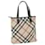 BURBERRY Nova Check Tote Bag Coated Canvas Beige Auth yk10177 Cloth  ref.1228981