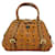MCM Visetos handbag cognac bag handle bag logo print bag  ref.1229065
