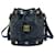 MCM Vintage Mini Bucket Drawstring Shoulder Bag Drawstring Bag Small Black Leather  ref.1229125