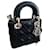 Christian Dior Lady dior mini Black Leather  ref.1229137