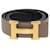 Hermès Hermes Black/Cintura reversibile con fibbia Etoupe H Nero Pelle  ref.1229160