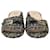 Fendi Brown/Black Zucca Block Heel Sandals Leather  ref.1229166