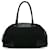 Prada Black Vitello Trimmed Tessuto Bowling Bag Nylon Cloth  ref.1229424