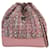 Chanel Mochila con cordón Gabrielle de tweed rosa Cuero Paño  ref.1229450