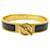 Hermès NEW HERMES CLIC GLENAN BRACELET 20 MATT BLACK ENAMEL GOLD METAL STRAP BANGLE  ref.1229600