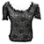 NEUF HAUT CHRISTIAN DIOR TOP EN DENTELLE M 40 NOIRE NEW LACE BLACK SHIRT Synthétique  ref.1229618